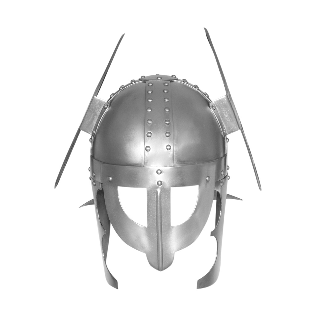 Viking Helmet with decorative wings and neck protection	