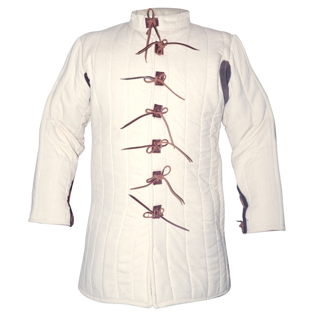 Gambeson mit Ledernesteln | 14.-15. Jh. | Farbe natur