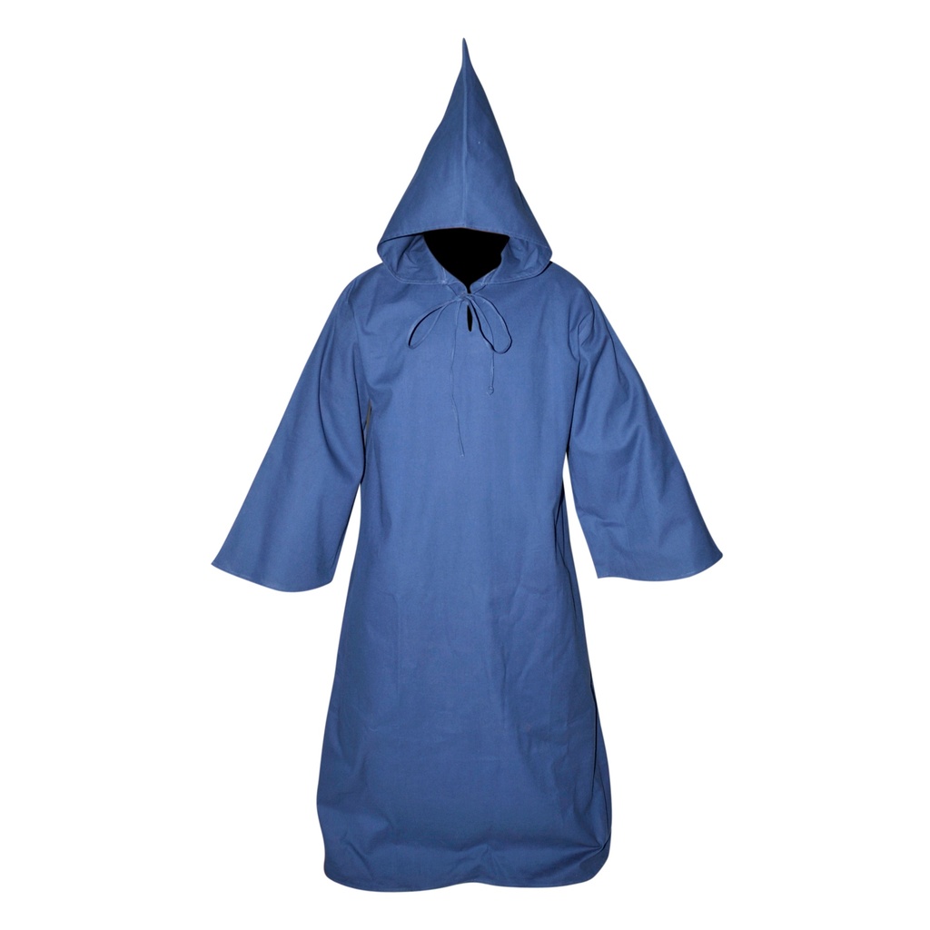 Mittelalter Kutte mit Kapuze | Größe L | Farbe blau