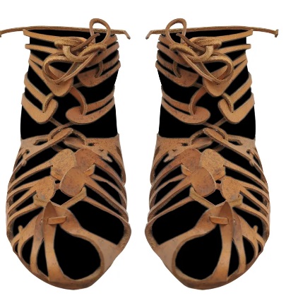 [AER/SH/1503-14-N-SPL] Römische Militärsandalen "Valkenburg Caligae" | genähte Sohlen | Größe 48