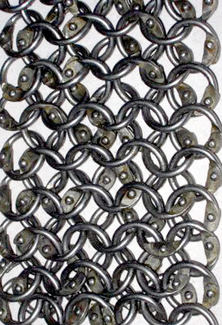 [8-SCW-9] Chainstrips - round rings 9mm, fully riveted (round rivet)