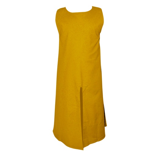[SAY/CL/5059-YELLOW-IMP] Long cut Surcoat with walking slit | Color yellow 