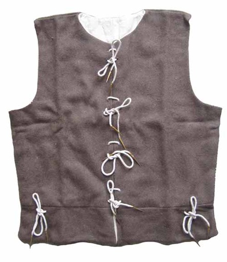 [GDFB/CL/008-XL-NB] Late Medieval Vest | 15th C. | Size XL | Color natural brown