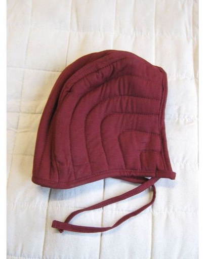 [GDFB/CL/015-STD-MR] Gepolsterte Bundhaube | Farbe kastanienrot