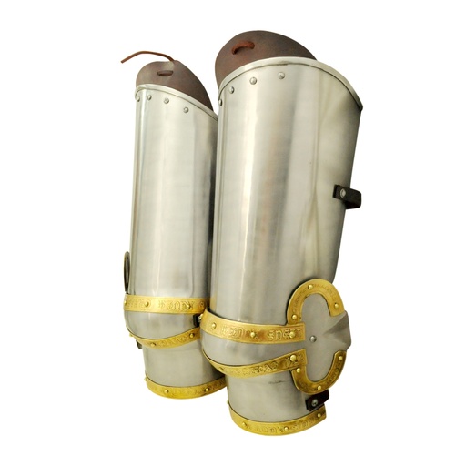 [GDFB/AS/002-LG] Churburg Legs Armor | with brass decoration | 14th C.