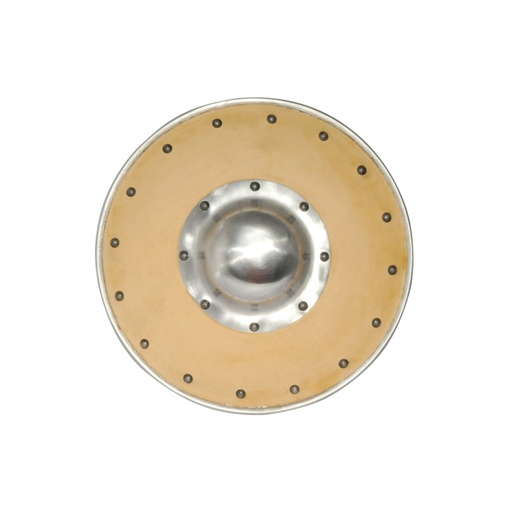 [GDFB/BK/001-9-IMP] Lederbezogener Buckler | Durchmesser 23 cm