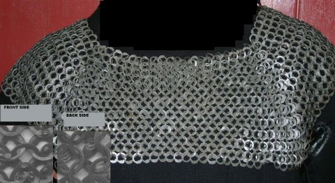 [1-ST-9] Chainmail Collar| 9 mm Flat Rings | fully riveted with Wedge Rivets