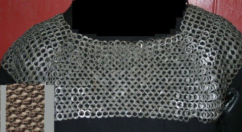 [B-ST-8] Chainmail Collar| 8 mm Round Rings | bent spring steel