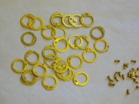 [4-RR-9-BR] 9 mm Flat Rings with Round Rivets | made from brass