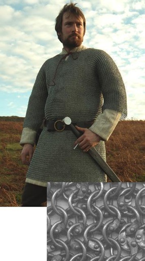 [8-60HN-8] Haubergeon | Size XL (60 inch) | 8 mm Round Rings | fully riveted with Round Rivets
